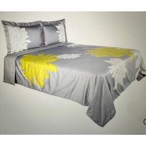 NWOT-Blissliving Home Ashley Citron Full Size 100% Cotton 3 Piece Duvet Set